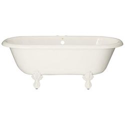 Restoria Bathtub Marquis 66 Inch Acrylic Double Ended Clawfoot Tub - Rim Faucet Drillings D553-P-RM