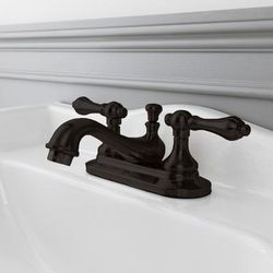 Randolph Morris Teapot Centerset Bathroom Sink Faucet - Metal Lever Handles RMB614ML-ORB