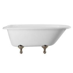 Randolph Morris Heritage 57 Inch Cast Iron Classic Clawfoot Tub - Rim Faucet Drillings LG57RT7WRBBN
