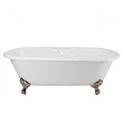 Randolph Morris Kensington 66 Inch Cast Iron Double Ended Clawfoot Tub - Rim Faucet Drillings RM66DE7PN