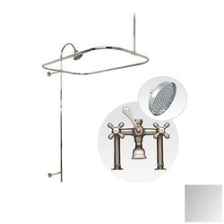 Randolph Morris Deck Mount Clawfoot Tub Shower Enclosure with Faucet and Rain Showerhead RM739R-48C