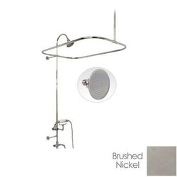 Randolph Morris 48 Inch End Mount Shower Conversion Kit with Handshower Cradle & Watering Can Shower Head RMSHOWERKIT5W-48BN