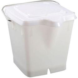 Seau Carré 12 L Avec Couvercle Étanche - Blanc - Gilac
