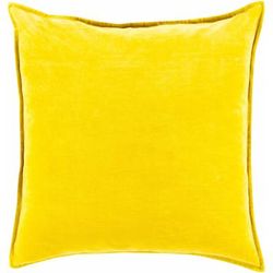 Coningsby 20" Square Modern Cotton Mustard Lumbar Pillow - Boutique Rugs