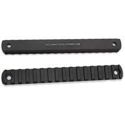 Accuracy Solutions Picatinny Rail 16 S. Flat Back Black Picatinny Rail Flat Back