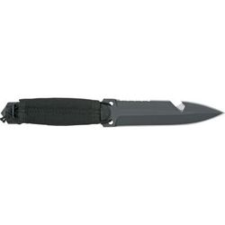 Extrema Ratio Ultramarine Fixed Blade Knife 5.625in Serrated Black Textured Polyamide Handle EX320