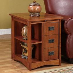 "Mission Oak" Magazine Cabinet Table by Powell Furniture in Oak