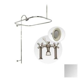 Randolph Morris Deck Mount Clawfoot Tub Shower Enclosure with Faucet and Sunflower Showerhead RM739S-60C