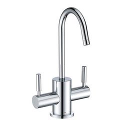 Whitehaus Collection Point Of Use Instant Hot/Cold Water Drinking Faucet with Gooseneck Swivel Spout WHFH-HC1010-C