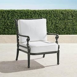 Carlisle Lounge Chair with Cushions in Slate Aluminum - Sunbrella Rain, Rain Resort Stripe Indigo - Frontgate