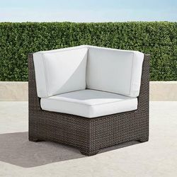 Small Palermo Modular Seating Collection in Bronze Wicker - Corner Chair, Standard, Rumor Midnight - Frontgate