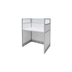 36"W White Laminate Washable Carrels - 36"W x 24"D x 48"H Starter Carrel