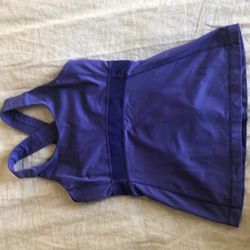 Lululemon Athletica Tops | Lulu Lemon Cross Back Tank With Mesh Detail | Color: Purple | Size: 4