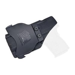 Rounded OWB KYDEX Paddle Holster Springfield XD-S 3.3in Right Hand Carbon Fiber SFA-XDS33-CF-RH-OWBPDL