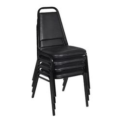 Restaurant Stack Chair (4 pack) in Black - Regency 8029BK4PK