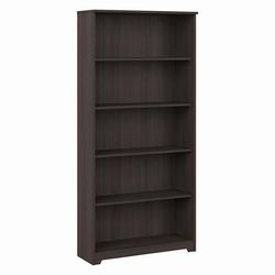 Cabot 5 Shelf Bookcase in Heather Gray - Bush Furniture WC31766