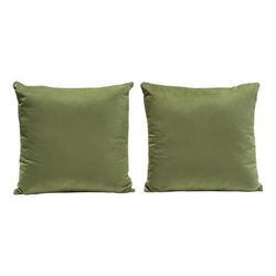 "( Set of 2 ) 16" Square Accent Pillows in Sage Green Velvet - Diamond Sofa PILLOW16SA2PK"