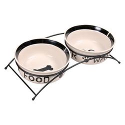 Trixie Eat on Feet Ceramic Dog Bowl Set with Stand - 2x1.6l
