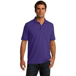 Port & Company KP55 Core Blend Jersey Knit Polo Shirt in Purple size XL | Cotton Polyester