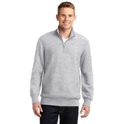 Sport-Tek ST283 Super Heavyweight 1/4-Zip Pullover Sweatshirt in Heather size Medium | Cotton Blend