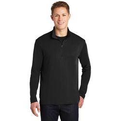 Sport-Tek ST357 PosiCharge Competitor 1/4-Zip Pullover T-Shirt in Black size Large | Polyester