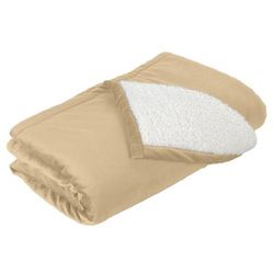 Port Authority BP40 Mountain Lodge Blanket in Soft Camel size OSFA | Polyester