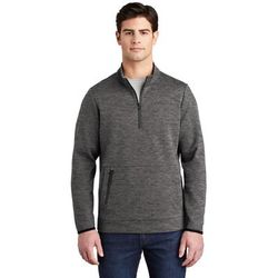 Sport-Tek ST281 Triumph 1/4-Zip Pullover T-Shirt in Dark Grey Heather size 2XL | Cotton Blend