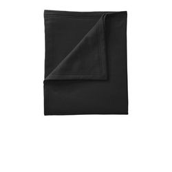 Port & Company BP78 Core Fleece Sweatshirt Blanket in Jet Black size OSFA | Cotton Polyester