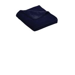 Port Authority BP31 Ultra Plush Blanket in Deep Navy Blue size OSFA | Polyester