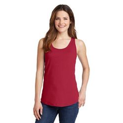 Port & Company LPC54TT Women's Core Cotton Tank Top in Red size Large | Blend