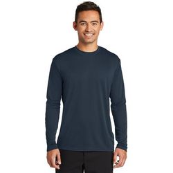 Port & Company PC380LS Long Sleeve Performance Top in Deep Navy Blue size XL | Polyester