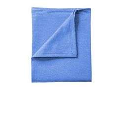 Port & Company BP78 Core Fleece Sweatshirt Blanket in Heather Royal Blue size OSFA | Cotton Polyester