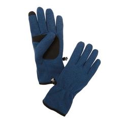 Men's Big & Tall Sweater Fleece Gloves by KingSize in Navy Marl (Size L)