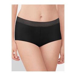 Plus Size Women's Microfiber and Lace Boyshort by Maidenform in Black (Size 9)