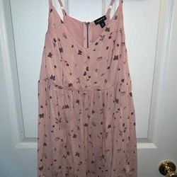 Torrid Tops | Baby Doll Tank Top | Color: Pink/Tan | Size: Torrid Size 0