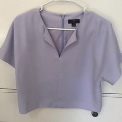 J. Crew Tops | J Crew Size 4 Cropped Top With Hidden Zipper | Color: Purple | Size: 4