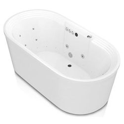 Sofi 5.6 ft. Center Drain Whirlpool and Air Bath Tub in White - ANZZI FT-AZ201