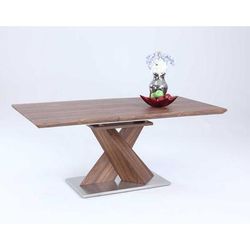Modern Extendable Walnut Veneer Dining Table - Chintaly BETHANY-DT