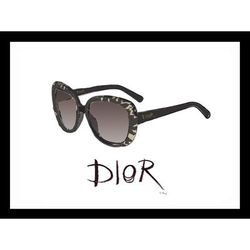 Christian Dior Sunglasses Black 14" x 18" Framed Print by Venice Beach Collections Inc in Gold Black