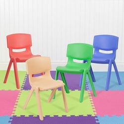 Assorted Plastic Stack Chairs - Flash Furniture 4-YU-YCX4-004-MULTI-GG