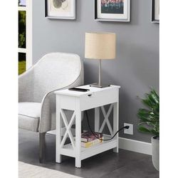 Oxford Flip Top End Table with Charging Station - Convenience Concepts 303259W