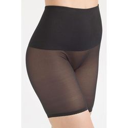 Plus Size Women's Rago Tummy Shaper Band Sheer Bike Pant by Rago in Black (Size XL)