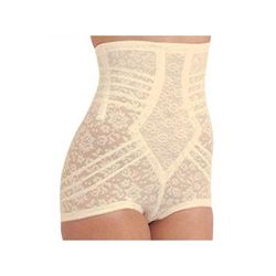 Plus Size Women's No Top Roll High Waist Lacette Brief by Rago in Beige (Size 3X)