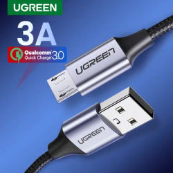 Ugreen – Câble Micro USB 3A pour téléphone recharge rapide et données cordon de chargeur pour