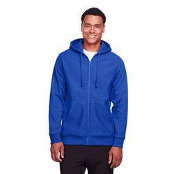 Team 365 TT95 Men's Zone HydroSport Heavyweight Full-Zip Hooded Sweatshirt in Sport Royal Blue size Large | Cotton Polyester