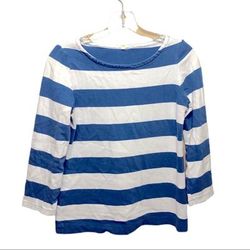 J. Crew Tops | J. Crew Rugby Style Striped Shirt | Color: Blue/White | Size: Xs