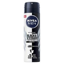NIVEA - NIVEA Men Invisible Black & White Deodorante Spray Creme corpo 150 ml male