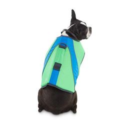 The Beach Bum Green & Blue Dog Flotation Vest, X-Large