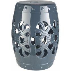 Orleton 18"H x 13"W x 13"D Home Decor Teal/Blue Outdoor Stool - Boutique Rugs