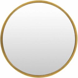 Guindarohan 22"H x 22"W x 1"D Modern Wall Mirror Gold Mirror - Boutique Rugs